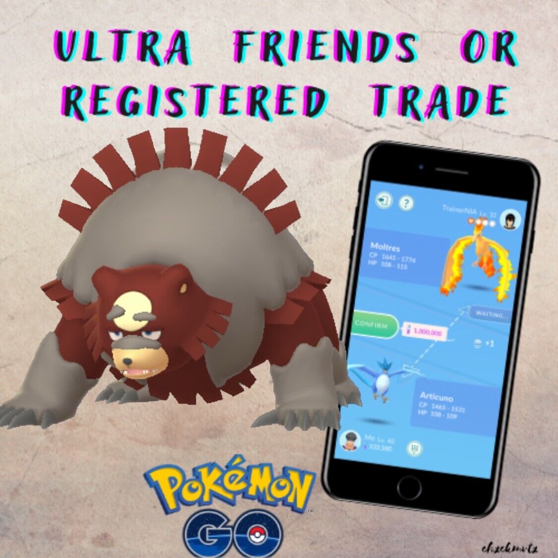 Pokemon Go Shiny Ursaluna (exchange)✨ Instant or Ultra Friends