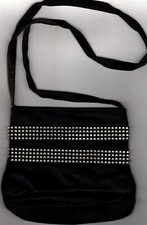 Walborg Vintage Black With Gems  Strap Purse Clutch West Germany