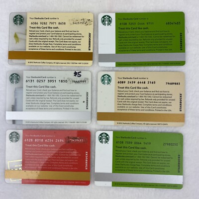 Starbucks Gift Card Collection Rare Lot Of ( 6 ) Cards Used Empty Starbucks Gift Card Collection Rare Lot Of ( 6 ) Cards Used Empty