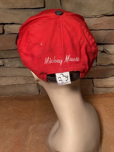 Vintage Mickey Mouse Ball Cap Hat Red From Disney - Picture 2 of 5