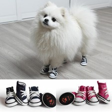 4pcs Pet Dog Canvas Boots Puppy Sports Anti-s...