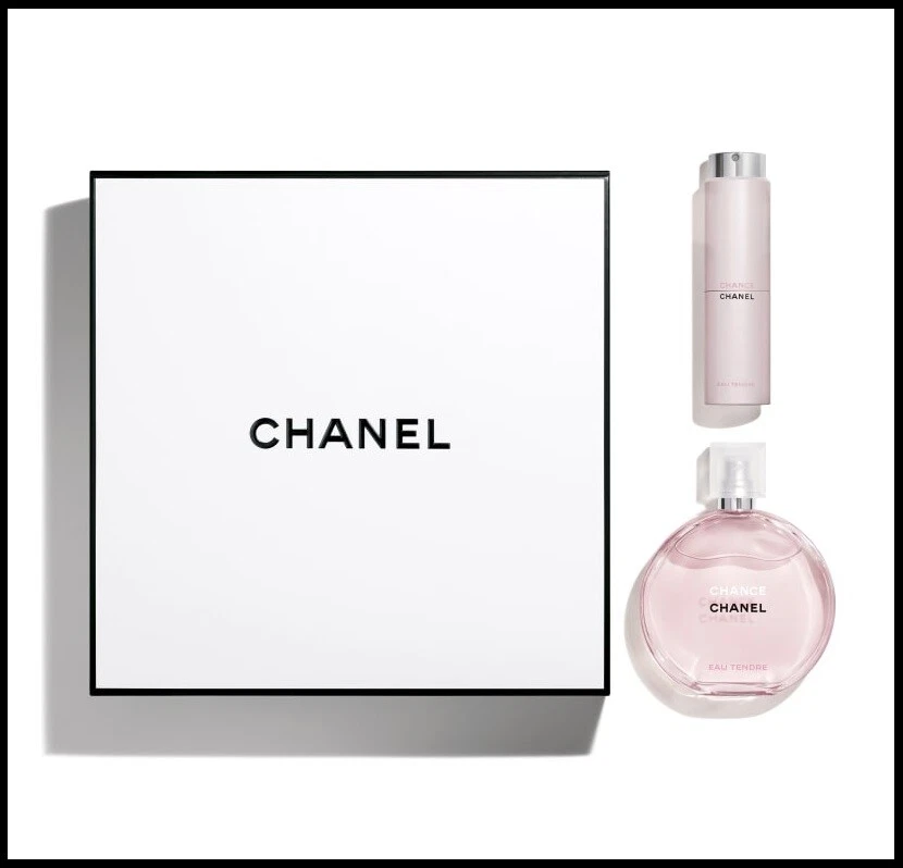 CHANEL+Chance+Eau+Tendre+Women+Perfume+2pc+Gift+Set+EDT+3.4oz+0.7oz for  sale online