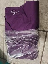 Butter-Soft Scrub Top size S-Eggplant/Purple V-Neck Mock Wrap-Chest