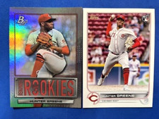 Hunter Greene 2022 Bowman Platinum The Rookies RC & 2022 Topps RC - Reds