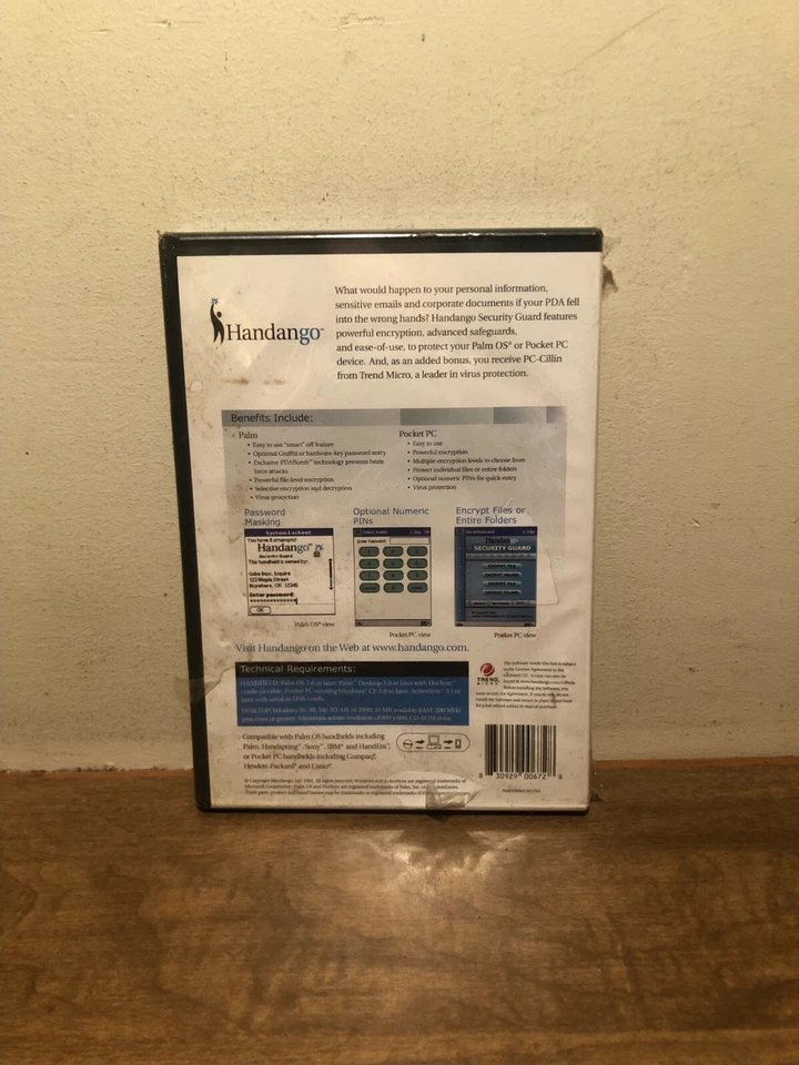 Handango Security Guard By Trend Micro For Palm OS & Pocket PC New & Sealed - Image 2 of 4