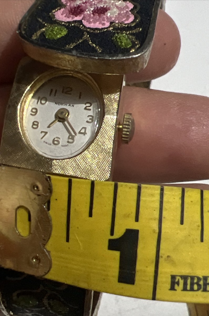 Vintage Norman De Luxe Swiss Made 1950’s-1960’s Wind Up Gemstone Watch 6” W8 Vintage 50 main image 3