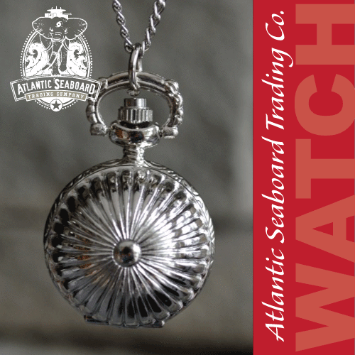 Orologio da tasca medaglione a forma di ghianda con collana a catena - Foto 1 di 3
