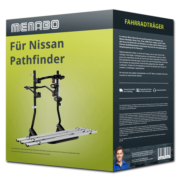 Menabo FahrradträGer Cobra Plus Schwarz/Silber FüR Nissan Pathfinder III Typ R51-image