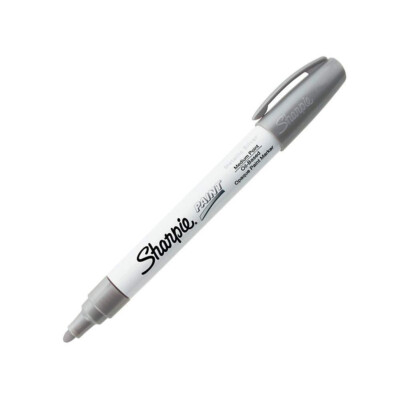 Sharpie Ölbasis Lack Markier Stift Medium Spitze Silber (Pink Band)
