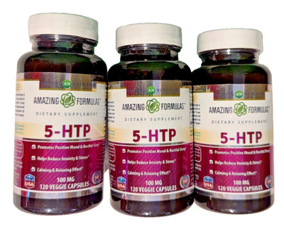 Amazing Formulas 5 HTP 100 mg 360 Veggie Caps Exp: OCTOBER 2027