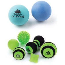 Acupoint Massage Ball Set: Deep Tissue, Trigger Point, Lacrosse, Peanut, Spiky, 
