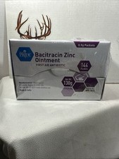 Bacitracin Zinc Ointment 0.9 g packets, 144 Packets, Exp.10/26 FREE SHIPPING