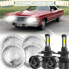 4pcs For 1958-1974 Cadillac Deville 5-34 5.75 Led Headlights High Low Beam Dot