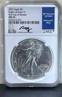2021 TYPE 2 SILVER EAGLE FDoI NGC MS70-DIRECTOR EDMUND MOY SIGNED
