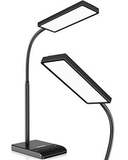 Desk Lamp, 800LM LED for Home Office, 12W Reading for Desk, Eye-Caring Black