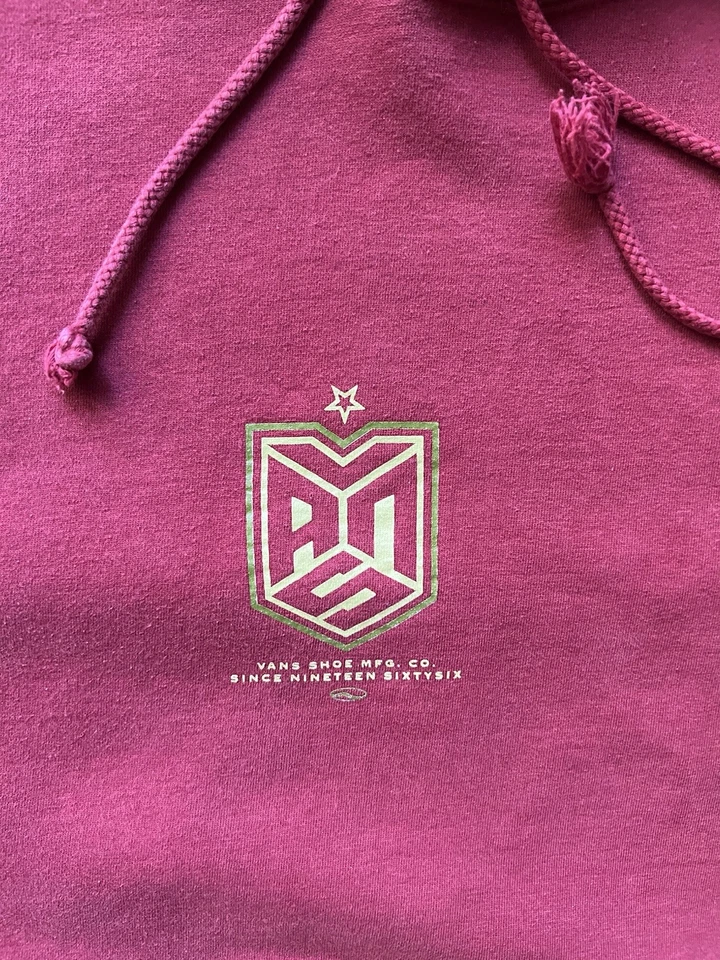 De Colección Vans Skateboarding Rojo/Dorado Pullover Sudadera con Capucha Suéter Talla XL 90s Y2K Foto 3 de 4