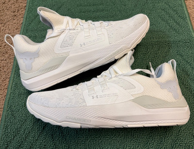 Under Armour Project Rock BSR White Men's Size 10 Shoes 3023006-105