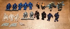18 x HALO MEGA BLOKS CONSTRUX MINI FIGURES Translucent, Silver, Purple