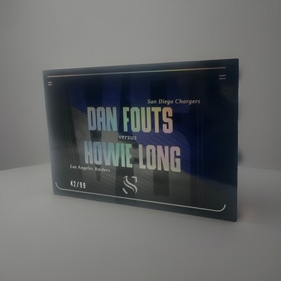 2025 Panini Silhouette Dan Fouts Howie Long Dual Patch Auto Booklet /99 1 on 1