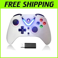 LED Wireless Game Controller for Xbox - Rechargeable Battery