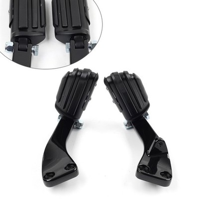 2x Fußrastenhalterung schwarz für Harley Dyna Fat Bob FXDF Low Rider Super Glide
