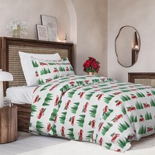 Christmas Duvet Cover Twin Size Set - Extra Soft Twin Duvet Cover with 1 Pill...