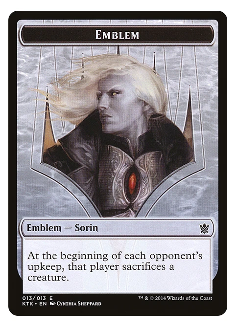 MTG - Sorin, Solemn Visitor & Emblem & Tokens - Khans of Tarkir (KTK) - LP - Image 3 of 4