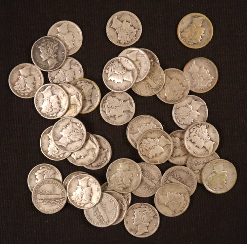 Lot of 40 - Silver Mercury Dimes (1917-1945) - G-XF - Nice Appearances - Lot #7