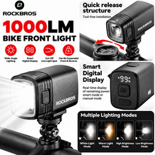 ROCKBROS 1000LM Bike Headlight USB Rechargeable Bright LED Bicycle Front Light