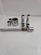 9 Pc Snap-on Socket And 6 Wobbly Extention Lot 38 Drive 9 Pc Snap-on Socket And 6 Wobbly Extention Lot 38 Drive