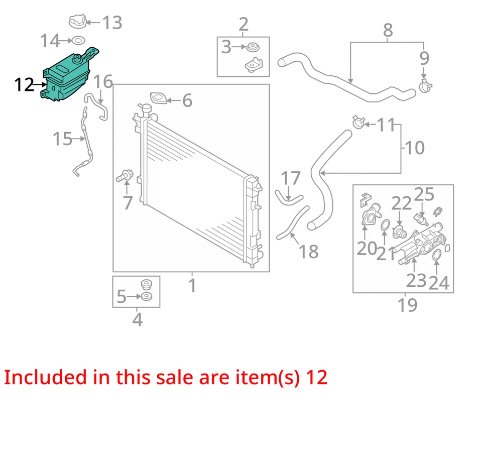 2011 Kia Sorento Coolant Overflow Bottle OEM 121K Miles - LKQ371229640 - Image 4 of 4