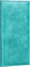 LLi Cufite Leather Checkbook Cover for Top & Side Tear Registers Turquoise 