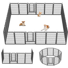 Outdoor Dog Fence 32/40 Inch High Heavy Duty Rust-Proof Dog Fence