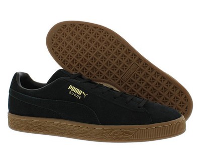 sepatu puma suede classic black gold