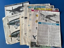 Lotto istruzioni Hasegawa & Tamiya Assy per kit modellini aerei in scala 1:48