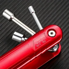 Portable Folding Nut Driver Set | 6-Piece Metric Hex Wrench Kit