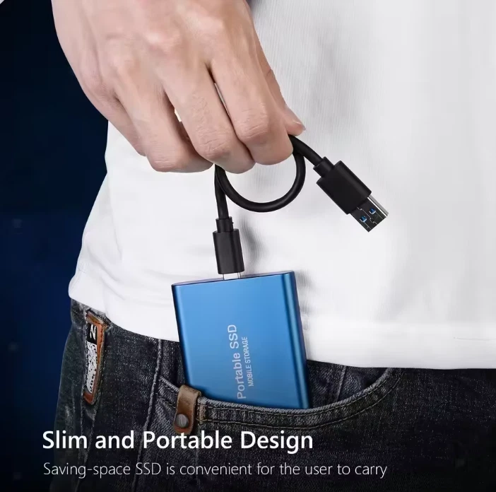 HARD DISK ESTERNO ssd portatile veloce usb 3.1 tipo C per pc mac backup dati - Immagine 4 di 4