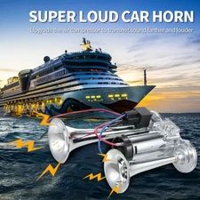 1000DB 12V Electric Trains Horns Air Train Horn Kit for Truck Car Super Loud ⭐