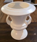 Vintage Haeger 1950s Cream White Trophy Vase Double Two Handled Art Deco MCM