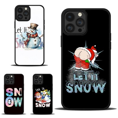 For Apple iPhone SE 11 12 13 14 15 16 Anti scratch Cover Graphics Let It Snow