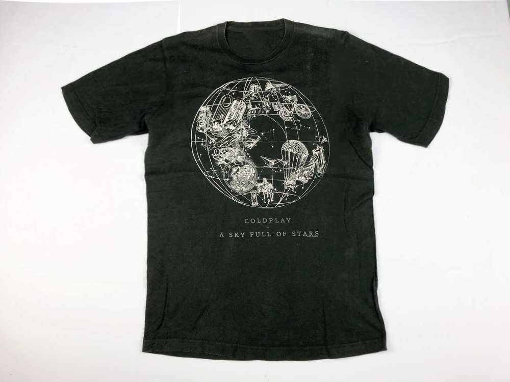 ミュージシャン USED COLDPLAY A SKY FULL STARS T-SHIRTS Rock COLDPLAY A SKY FULL OF STAR BAND Unisex Cotton T-Shirt