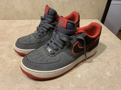 Nike Air Force 1 ‘82 Black, Gray, and Orange Sneakers Nike Air Force 1 Mens Sz 9 Dark Grey Orange Basketball Shoes  main image 4