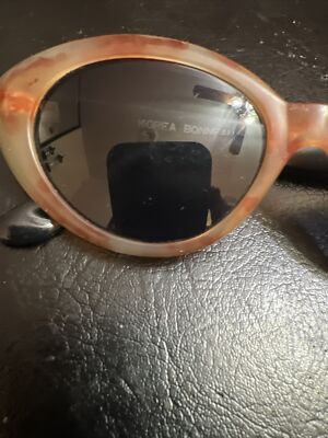 Cool Cat Eye Vintage Bonneau Brown Horn-Rimmed Sunglasses  display picture 1