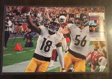 DIONTAE JOHNSON 11x17 Signed Photo STEELERS FOOTBALL JSA/COA HH35782