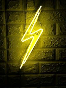 lightning bolt neon table lamp