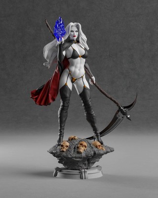 Lady Death Fan Art  Resin Statue Pro Painted 1/6 Scale - Made To Order