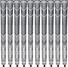 Golf Pride MCC Plus4 Gray Jumbo Grip - Set of 10 - 1 Hybrid Grip w/Less Taper