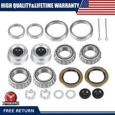For 5200-7000lbs Axles New Trailer Hub Wheel Bearing Kit 25580 14125A Dust Cap
