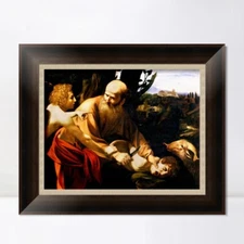 Framed Canvas Print The Sacrifice of Isaac by Michelangelo Merisi da Caravaggio