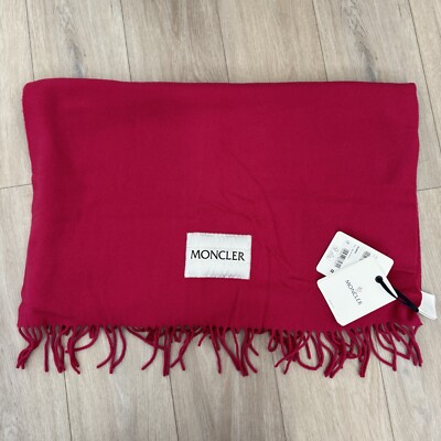 Moncler Logo Scarf 100% Wool New